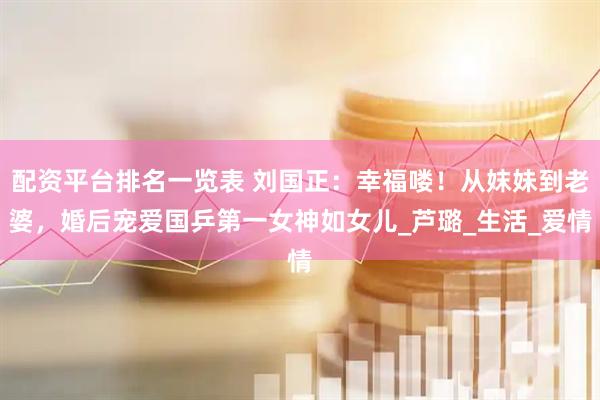 配资平台排名一览表 刘国正：幸福喽！从妺妹到老婆，婚后宠爱国乒第一女神如女儿_芦璐_生活_爱情